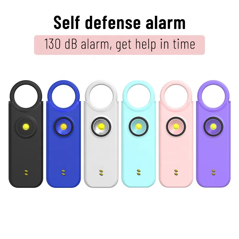 Wholesale 135Db Keychain Defence Anti Attack Rape Alarm Emergency Womens Self Defense Keychain