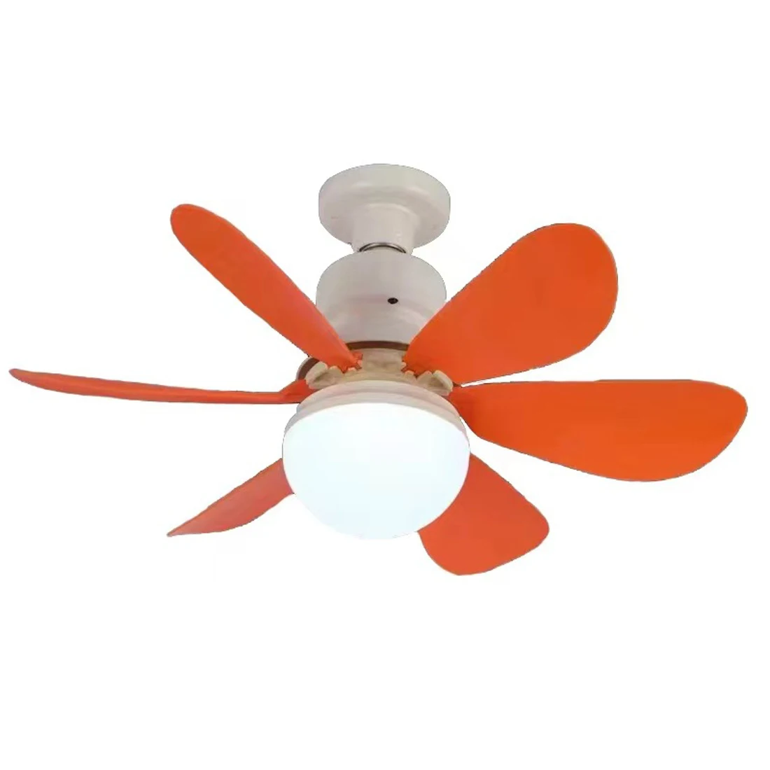 Colorful Blades Socket Ceiling Fans with Remote Control  E26 E27 Dimmable Light Bulb with Fans for Basement Garage Small Room