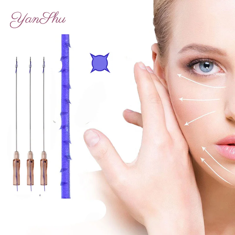 
Pdo Thread Lift Korea Cog 4d Micro Blunt Needle 19g100mm For Cheek Arm Body Lifting 