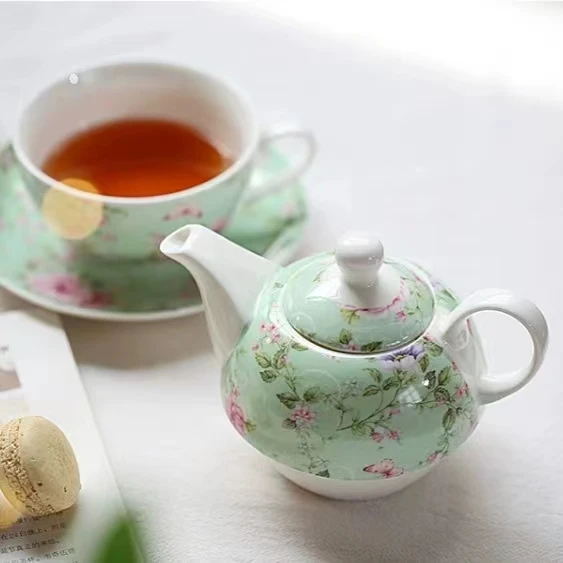 Tea Pot And Cup For One Person Single Pot Tea for One tea pot with cup and saucer For Wedding Gift