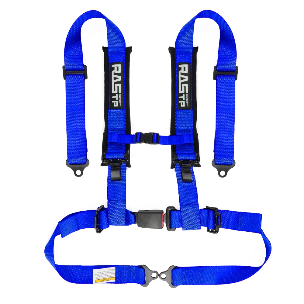 Racing 4 Point Harness Seat Belt with Ultra Comfort Heavy Duty Shoulder  Padding for Universial Racing Car Off-Road