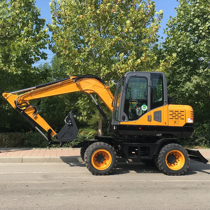 3 Ton Hydraulic Digger Cat 320d Wheeled Excavators Bucket Wheel Earth Moving Mini Excavator 1 Ton Excavators