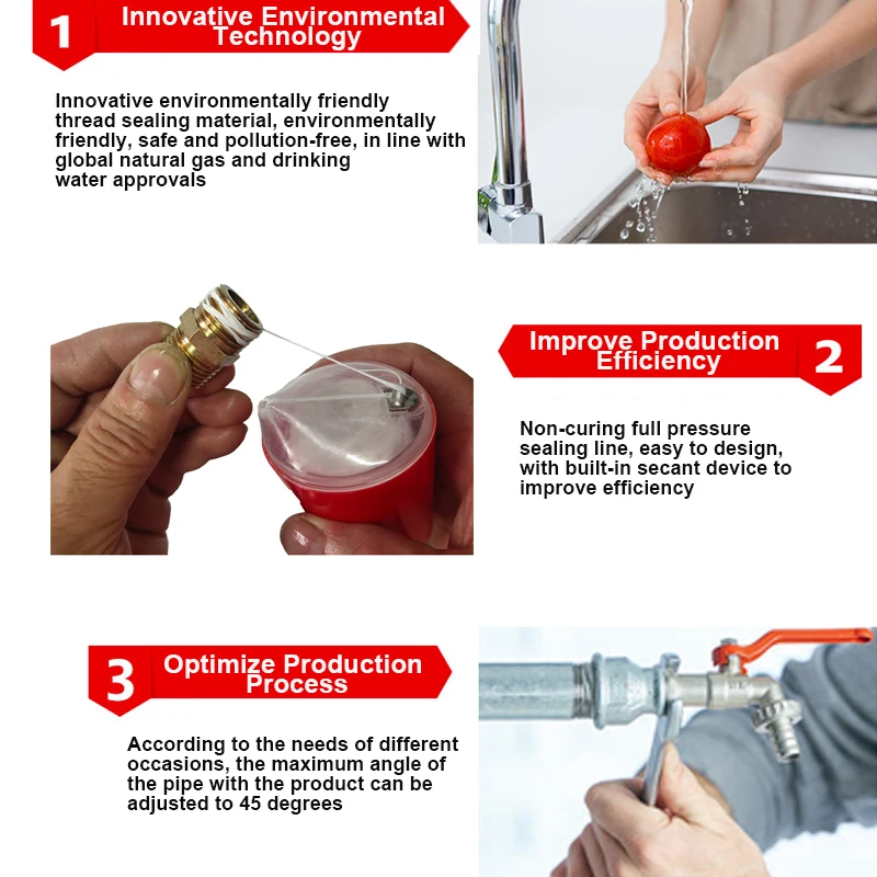 Locking Thread Sealing cord 160m for Metal and Plastic Pipes and Fittings sellar goteras