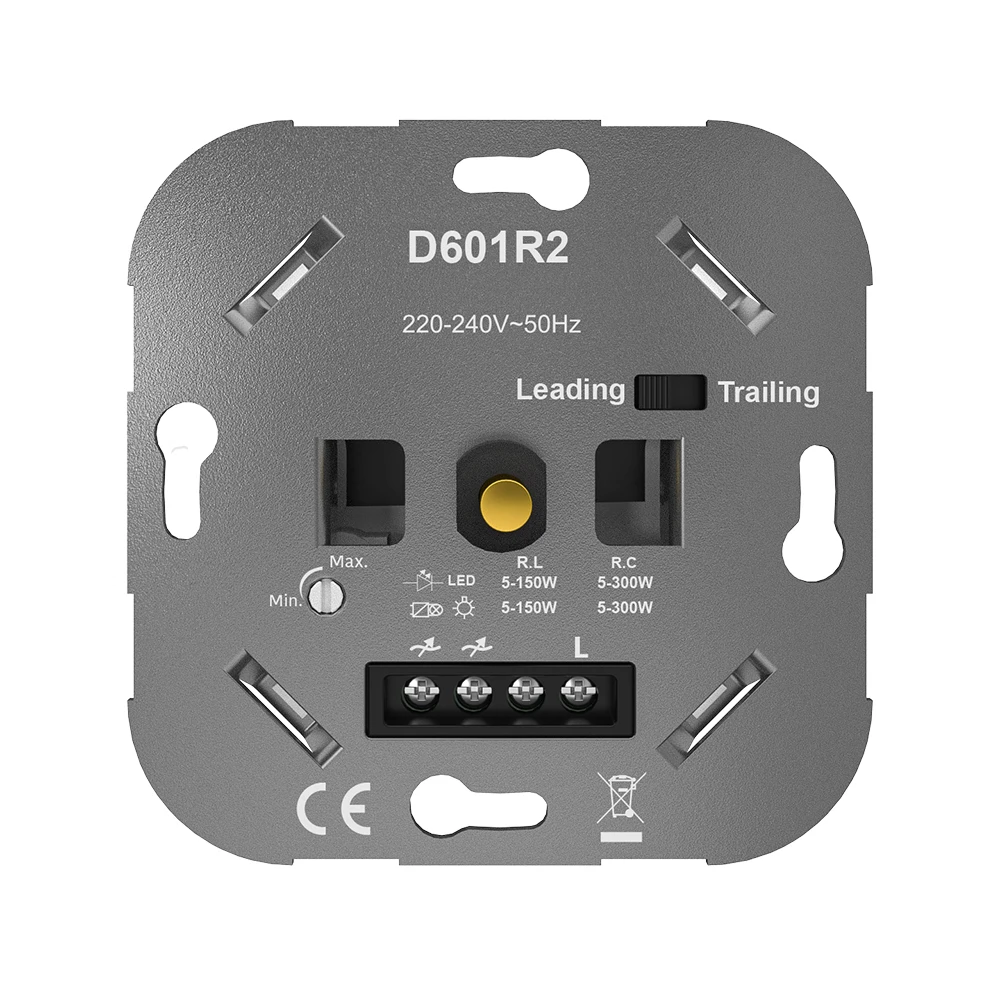 D601R2 стандарт ЕС Универсальный диммер и поворотный контроль 220 В Макс 300 Вт светодиодный