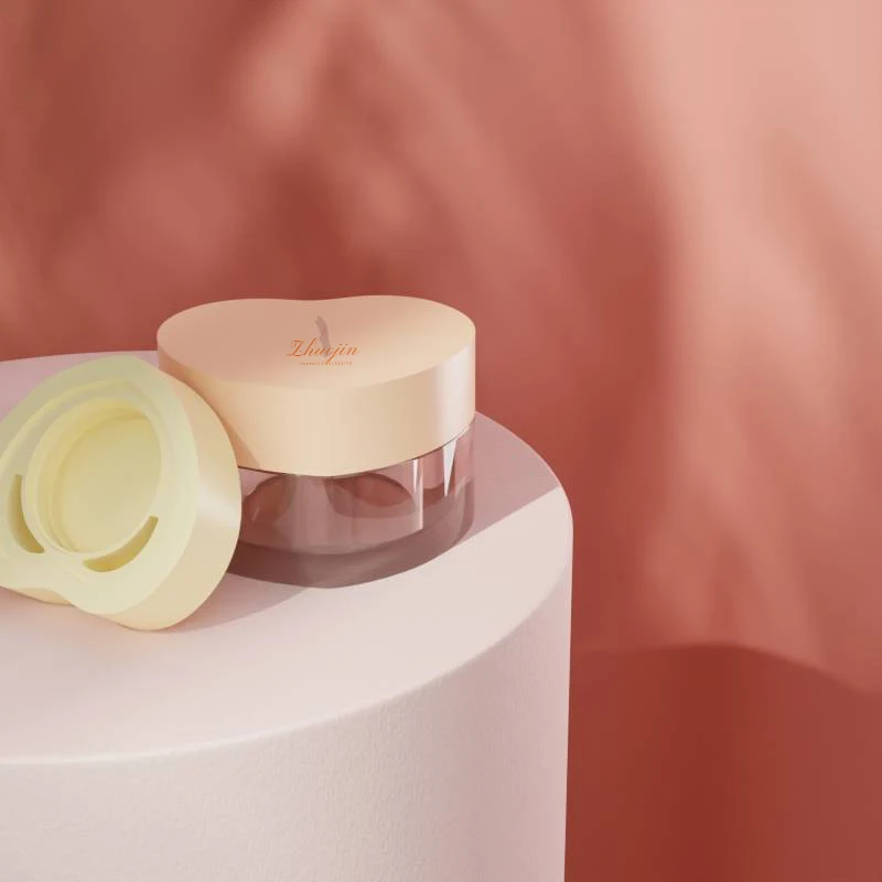 5g 10g heart shaped cute empty clear powder bottle colored nails salon lip scrub containers with lid for hair gel