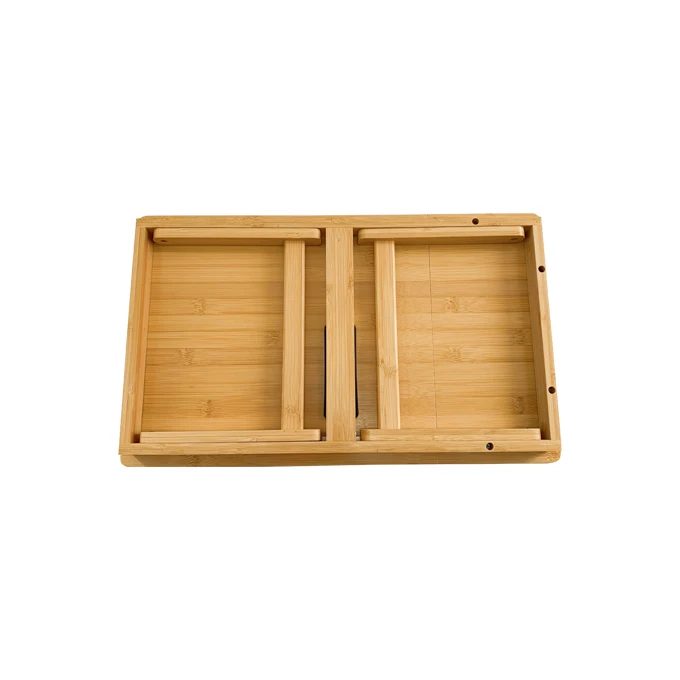 Addreeen Eco-friendly Laptop Table Folding Adjustable Portable Bamboo Wood Netbook Laptop Desk Stand
