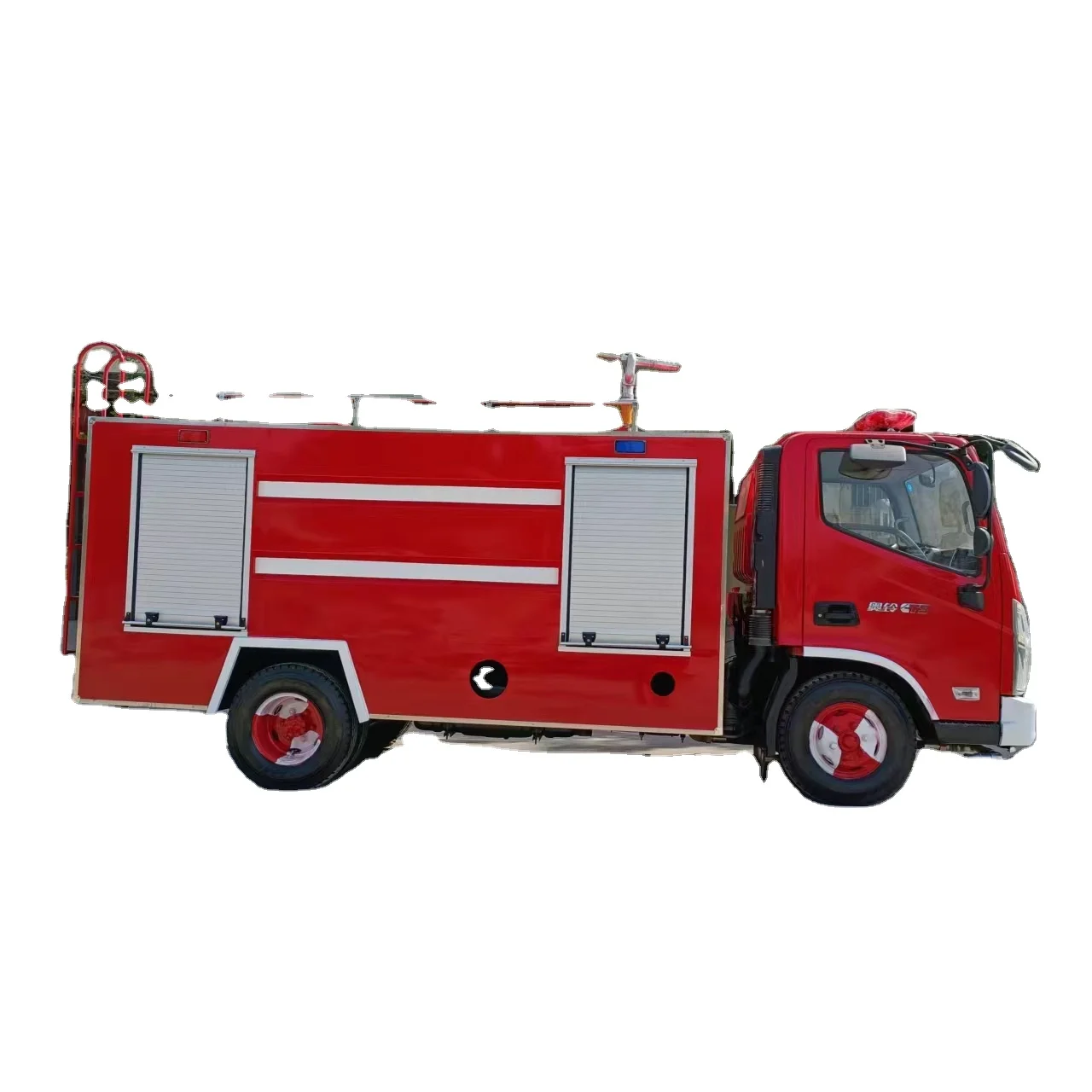 Fire trucks are used for emergency rescue and green spraying, with multiple uses per vehicle