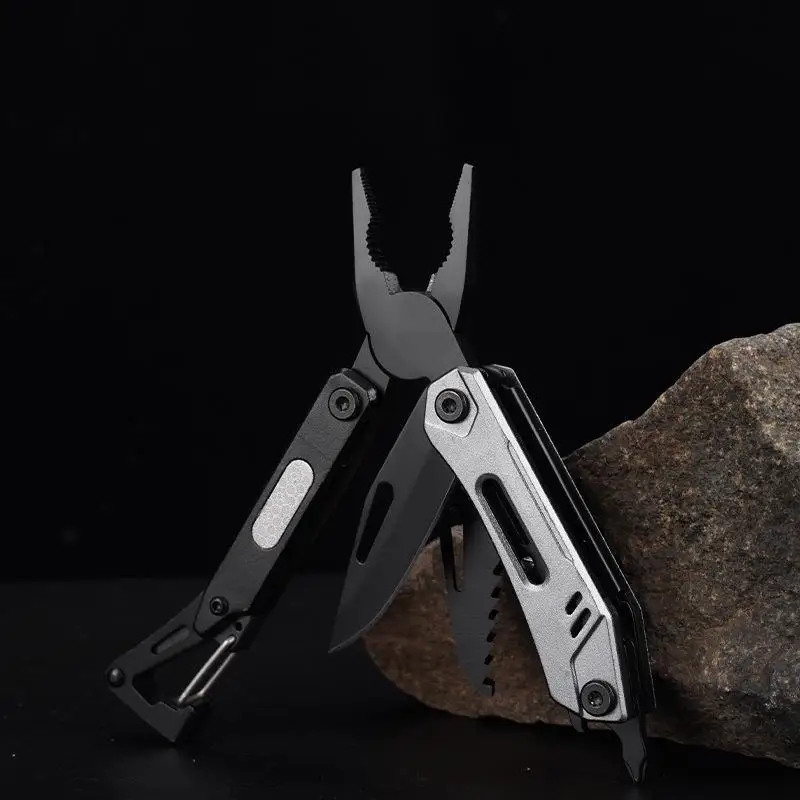 Portable outdoor camping stainless steel tool pliers combination Knife saw chain multi-function pliers
