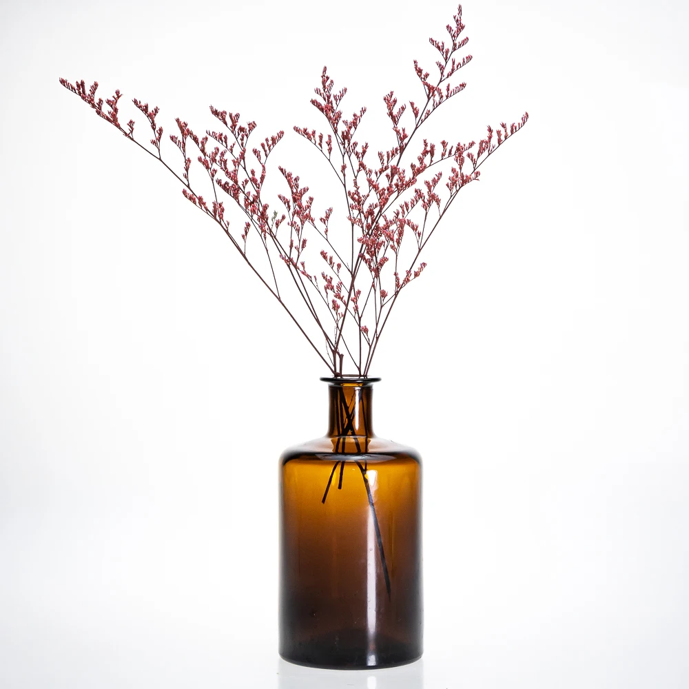 Nordic Design Large Flower Vases Art Glass Vase  Amber Centerpiece Vases Wholesale