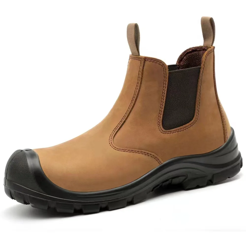 THREEDIV Steel toe breathable work shoes one foot safety shoes casual and fashionable work shoes