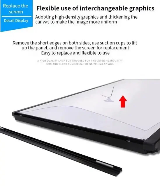 Ultra-thin TV light box display wall hanging food billboard Hanging TV LED light box with bracket light box
