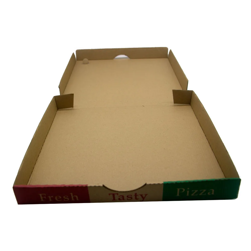Eco friendly 9/11/13/15 inch take away pizza packaging box B flute Corrugated Pizza Boxes with logo
