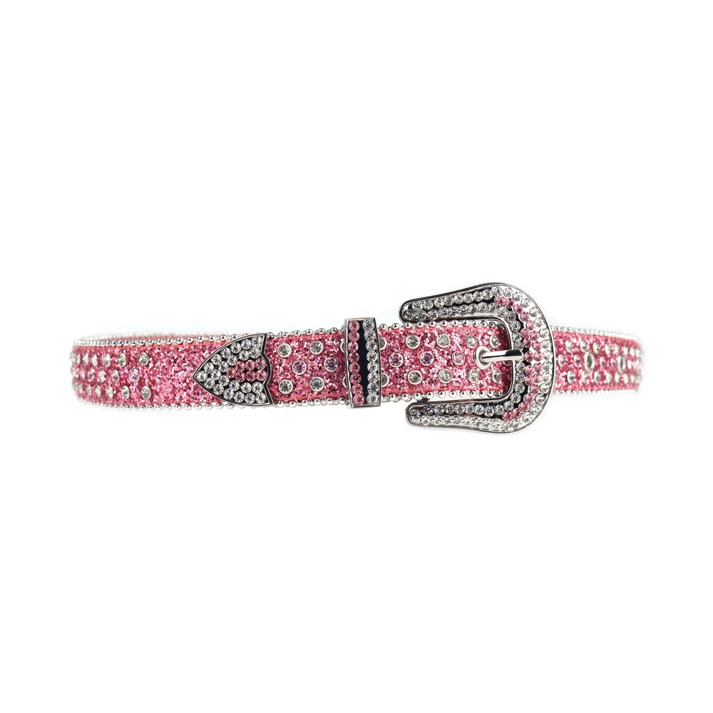 TENGMEI Fashion Bling Bling 26inch boys rhinestone belts for kid western designer toddler diamond studded crystal belts for girl