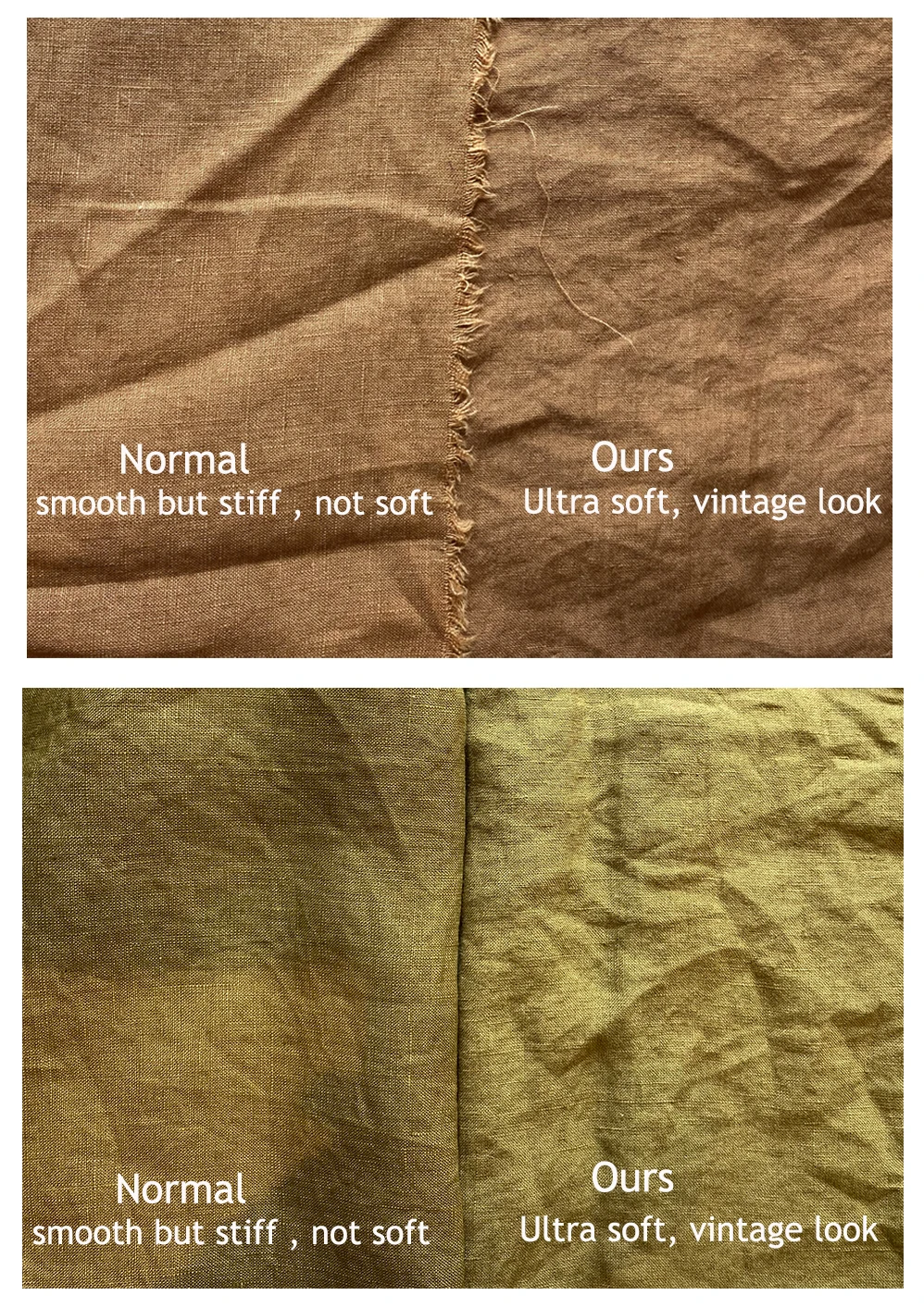  LZ organic stone washed linen 100% pure french flax