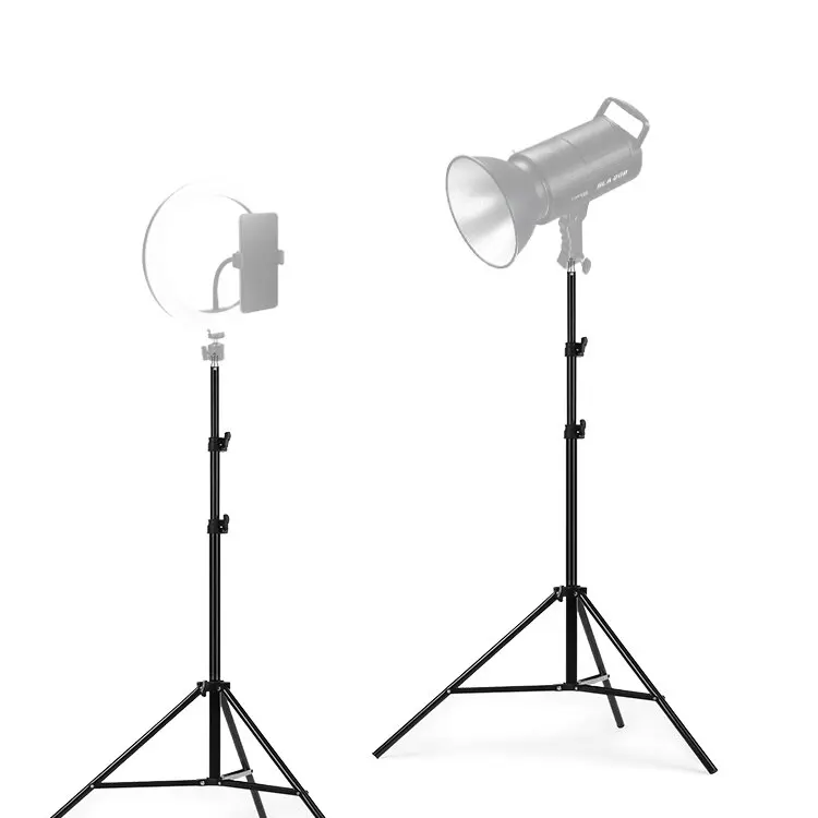 Adjustable Tripod Stand 50cm/75cm/110cm/170cm/200cm/260cm/280cm Aluminum Stand Camera Phone Light Trepied