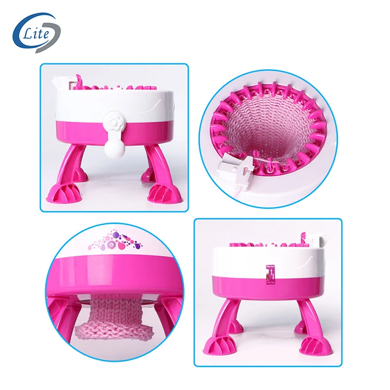 48 Needles Smart Weaving Loom Round Spinning Knitting Machines with Row Counter, Knitting Board Rotating Double Loom