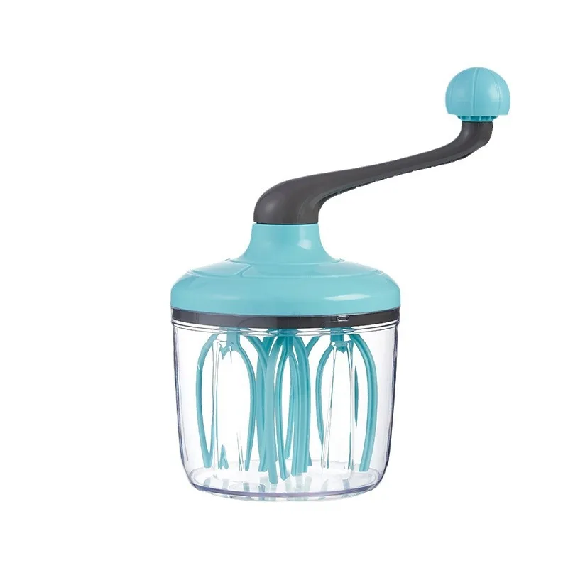 Household kitchen accessories baking tools cake cream beater stirring rod egg white foam hand cranked egg beater container