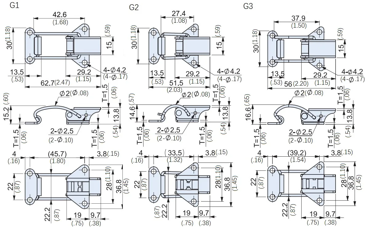 New Product mini toggle latch adjustable Toggle spring Latches draw latch hardware with factory price