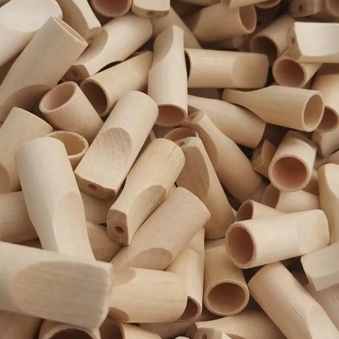 Archibald High Quality Custom Logo Cone Filter Tip Round Or Flat Mouth Wooden Filter Tip 8mm Smoking Filter Tip With Hole