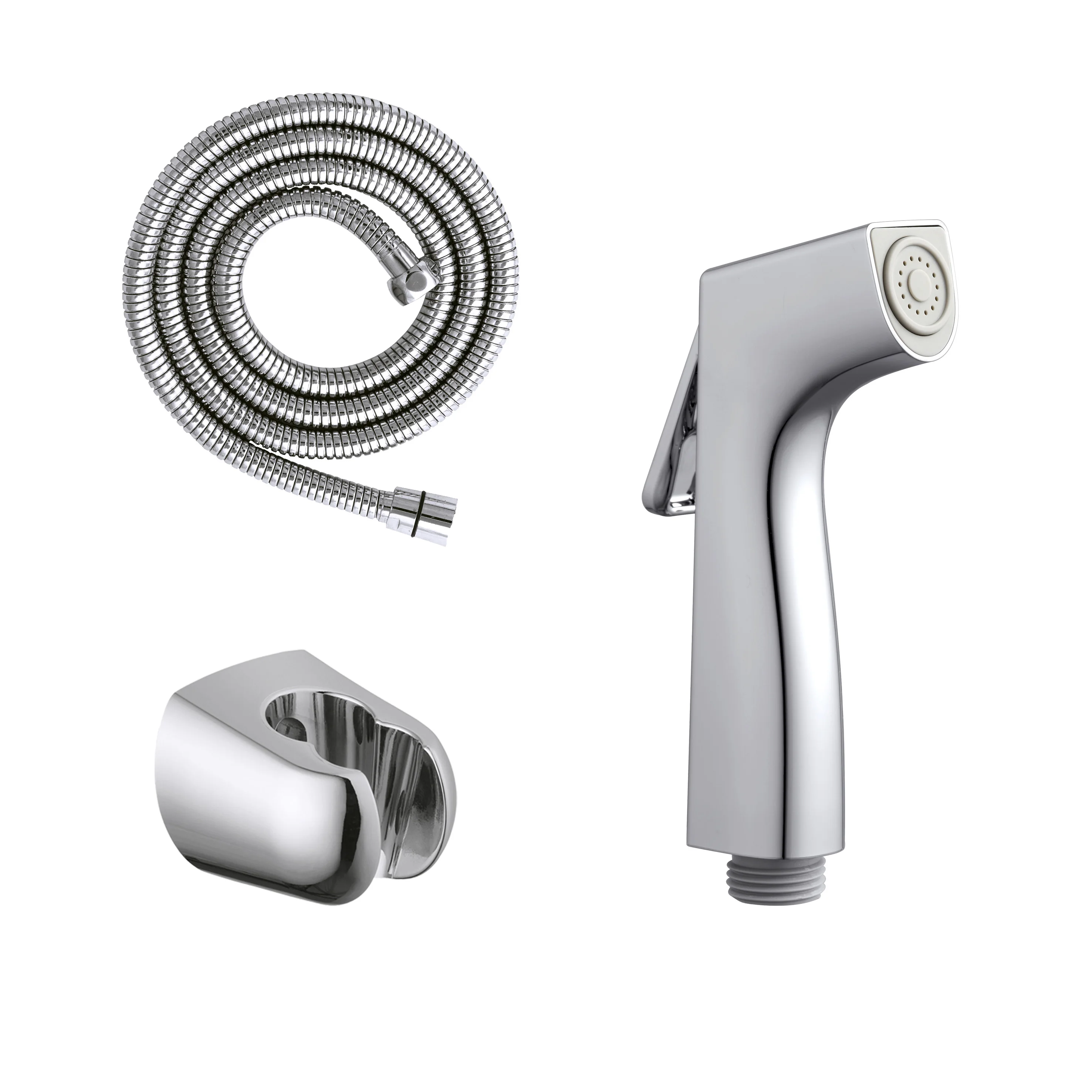 ABS Keep Spraying Without Press Bidet Sprayer for Toilet Chrome Handheld Bidet Shattaf Toilet Spray