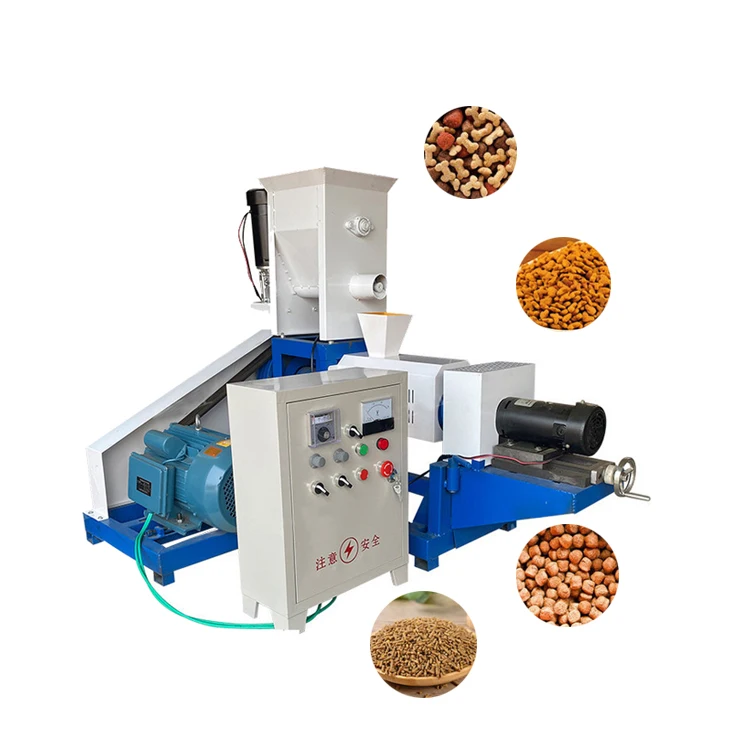 120-150Kg/H Dry Type Floating Fish Pellet Feed Extrusion Animal Food Pellet Making Machine