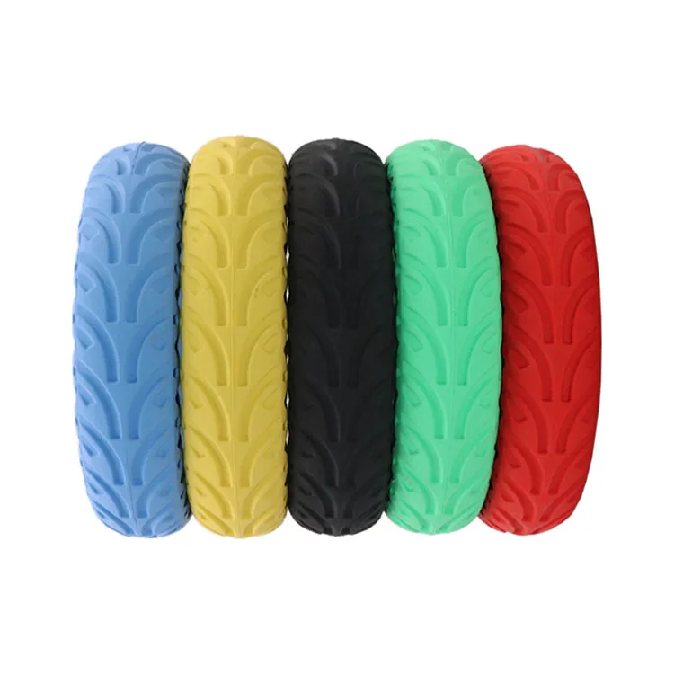 Dropships Color Rubber 8.5 inch honeycomb solid tire for xiaomi m365 scooter and PRO electric scooter parts 8 1/2*2 Red Tyre