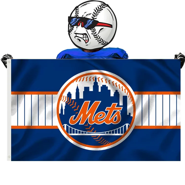 Хорошая цена 3X5FT Mlbs Фан пещера Бейсбол MLB спортивный флаг Нью-Йорк mets для улицы