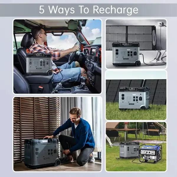 Oukitel P5000 Pro 4000W 5120WH 51.2V 100AH Germany Warehouse High Capacity 220v AC DC Home Use Power Station