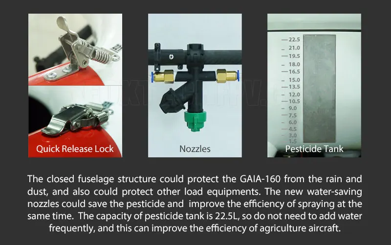 GAIA 160AG Agricultural Drone with Flight Control Spray Drone 20kg