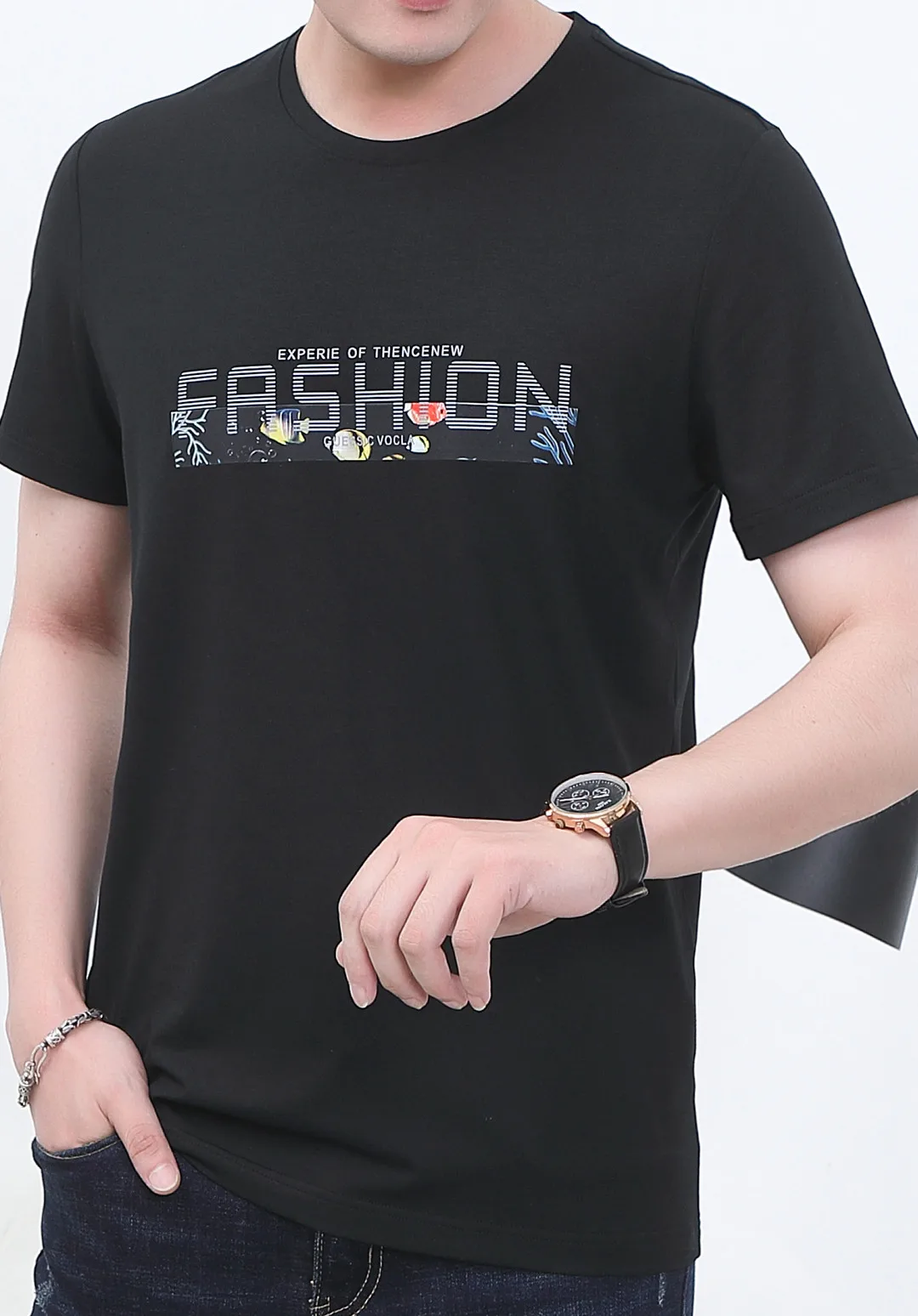 
sbamy customized bamboo organic sustainable mens T-shirt white or black 