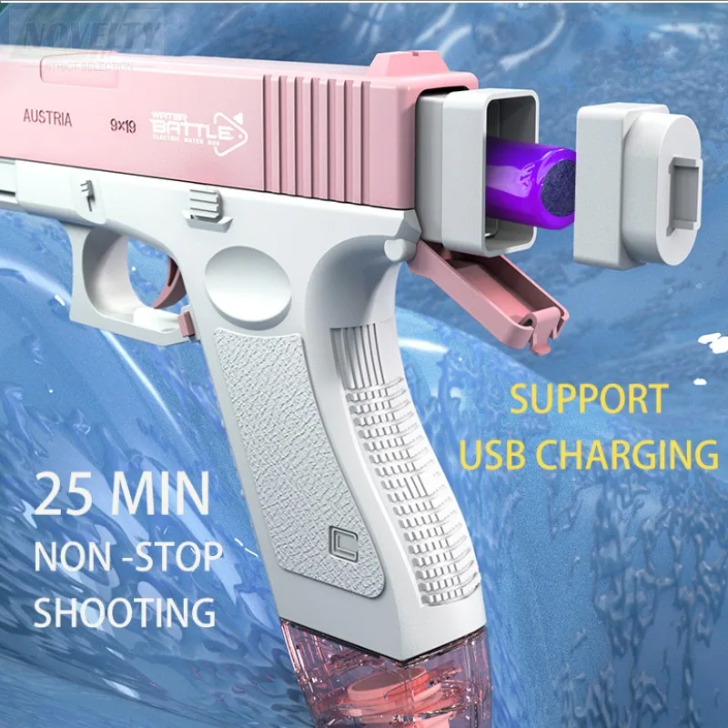 2023 Новый Пластиковый водяной пистолет Glock G19 pistola de agua электрическая электронная автоматическая водяная пушка игрушка для