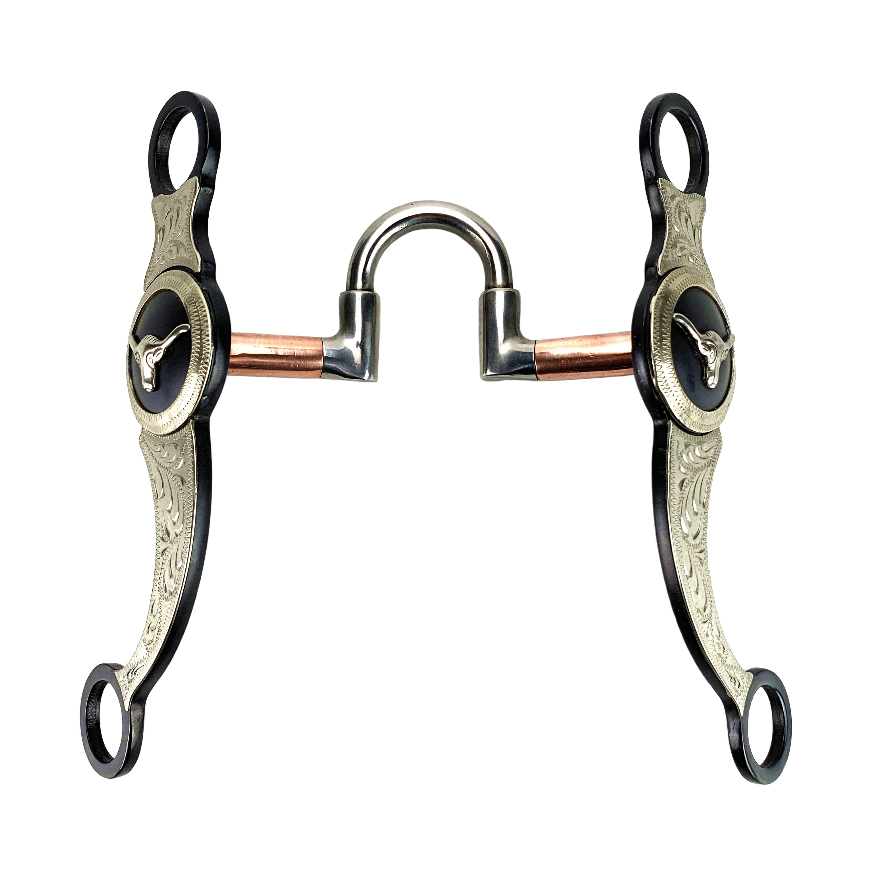 Antique Show Copper Covered Sweet Iron Mouth Bit with Correction Port