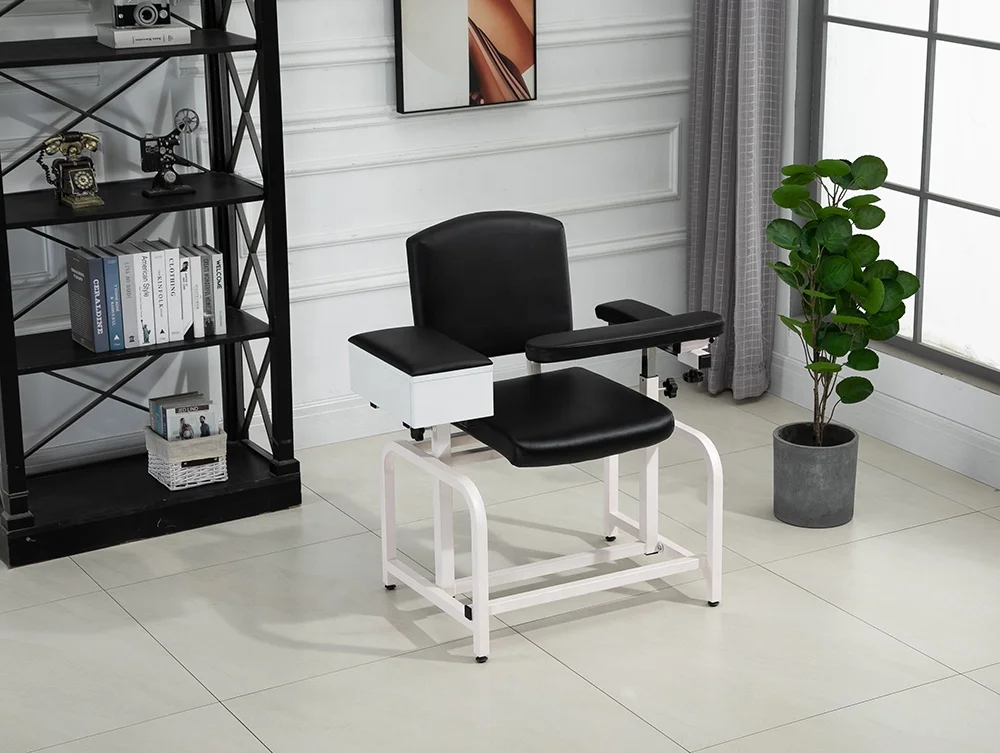 
Homilyd Model ED-03 blood Drawing Chair with drawer Adjustable Height for Arm Rest Donor Collection 