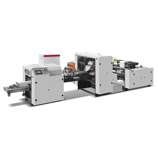 2022 new designed snacks food gift packaging craft paper blade cut SHARP bottom paper bag making machine