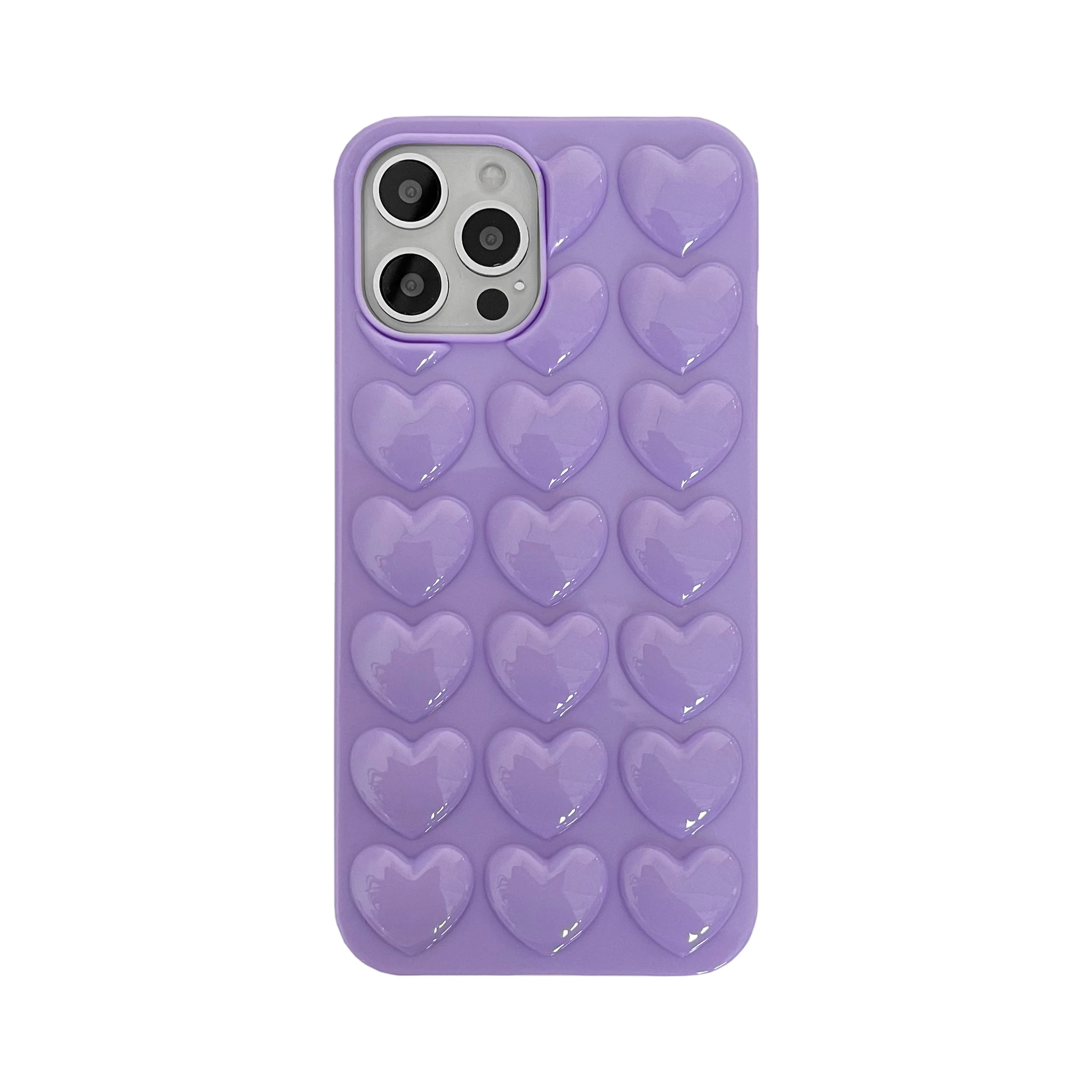 3D Love Heart Phone Chain Case For iPhone 11 12 13 14 Pro Max 6 6s 7 8 Plus X XR Soft TPU Back Cover