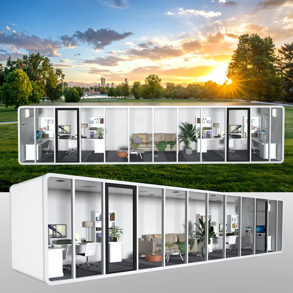 Acoustic type outdoor meeting pod waterproof phone booth meeting room pods studios