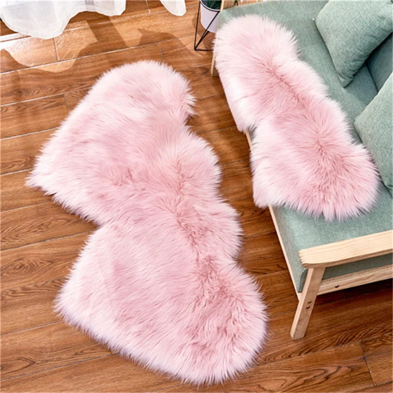 Amazon hot sale fur Rug Siamese love Fluffy Plush Faux Fur carpet wholesale Area rugs Soft mat