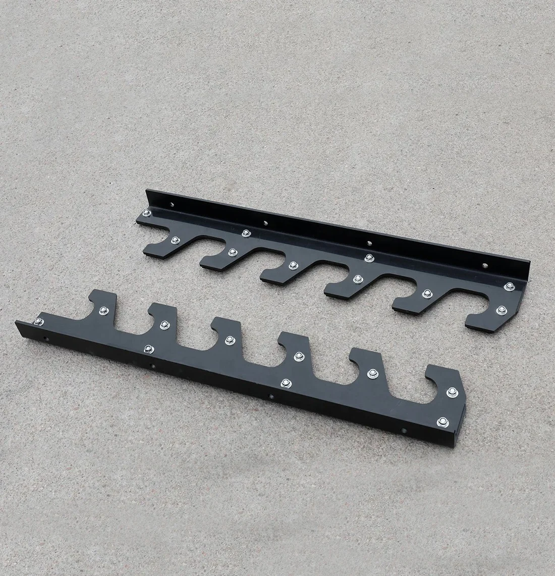 SMARTFIT gym fitness horizontal wall mounted barbell gun storage rack 6 bar holder