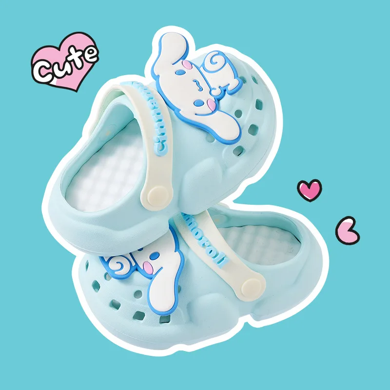 ML Hot Summer Anime Children Slippers Kt Cinnamoroll Cartoon Kawaii Cute Home Bathroom Bathing Anti-Slip Sandal Kids Girls