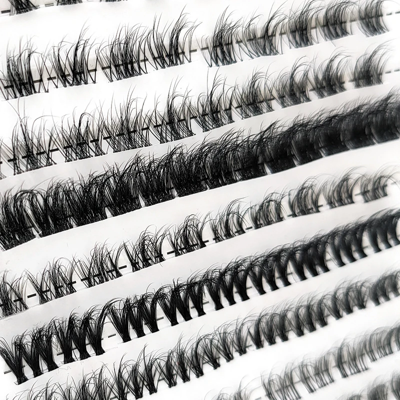 Wholesale Fluffy Cluster Lashes Bond Seal Remover Segmented Eyelash Extensions Mink DIY Lash Extensions Kit with Private Label