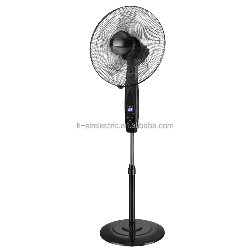 Pedestal Plastic Simple Use Programable 5 Blades Outside 16 Inch Stand Fan For Home