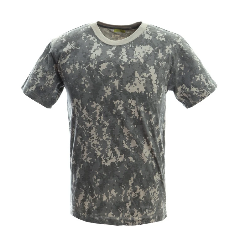 New Summer FG Camouflage Short-sleeved T-shirt Outdoor Training Physical T-shirt Sports Tactical Sweat Absorbing Breathable