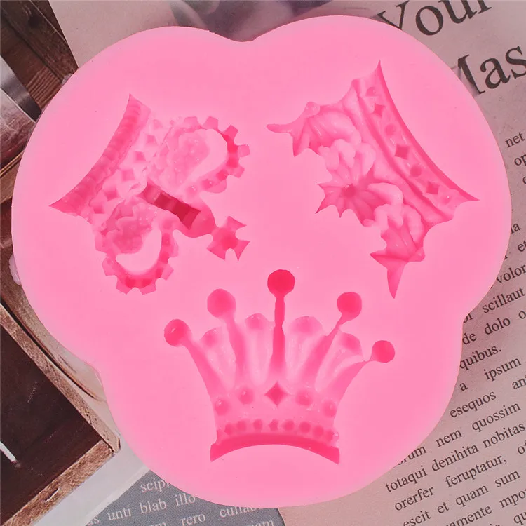 Princess Crown Silicone Cake Mold For Candy Chocolate Jelly Baking Mould Sugarcraft Cupcake Topper Fondant Cake Decorating Tools