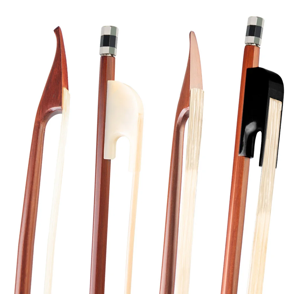 Popular Baroque Style 4/4 34/ 1/2 1/4 1/8 Violin Bow Brazilwood Stick Ebony Frog Violin Parts Accessories