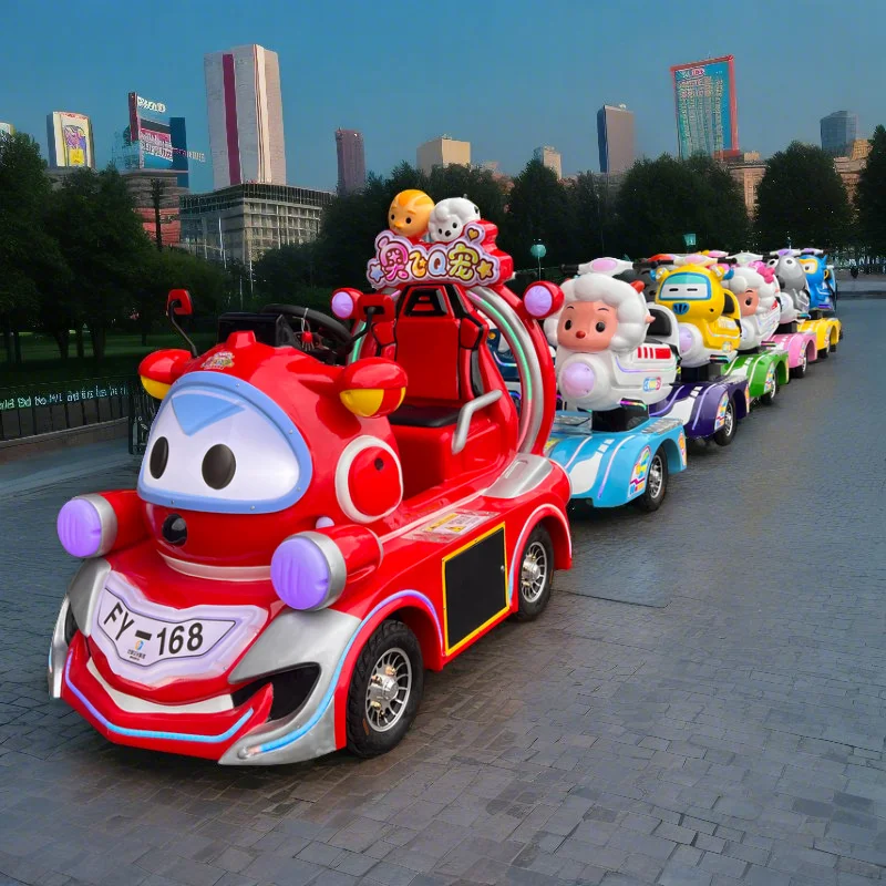 ALPHA-Q Theme Electric Train Suitable for Children and Family Amusement Facilities Outdoor Malls Squares