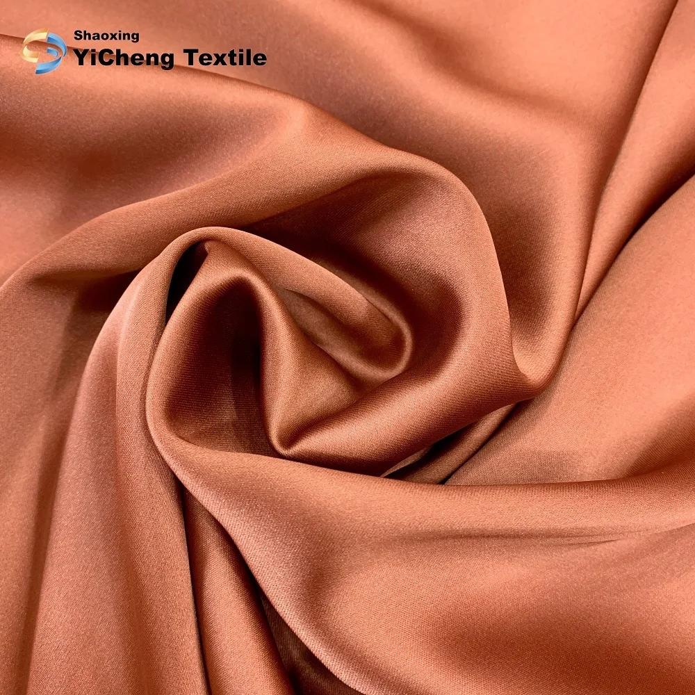 Wholesale Woven Polyester Double Sided Stretch Printed Silk Bridal Duchess Liquid Satin Spandex Fabric