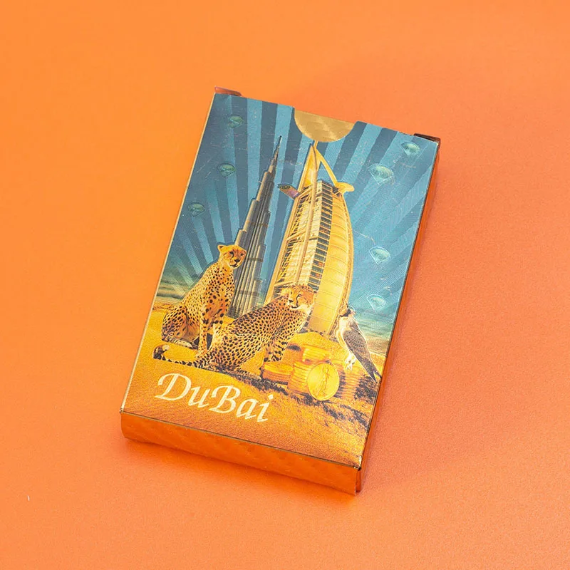 Custom New Quality Plastic PVC Poker Smooth Waterproof Gold plated Creative Gift Durable Poker Playing Card