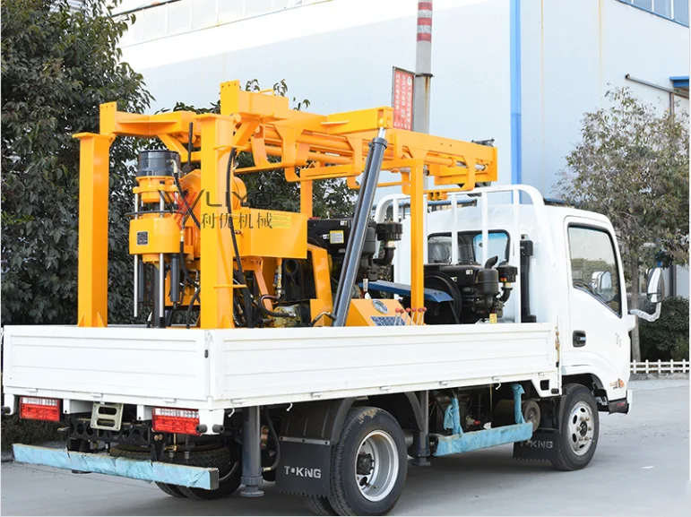 200m DTH Hydraulic water Well Truck mounted drilling rig machine with BW160 Mud Pump