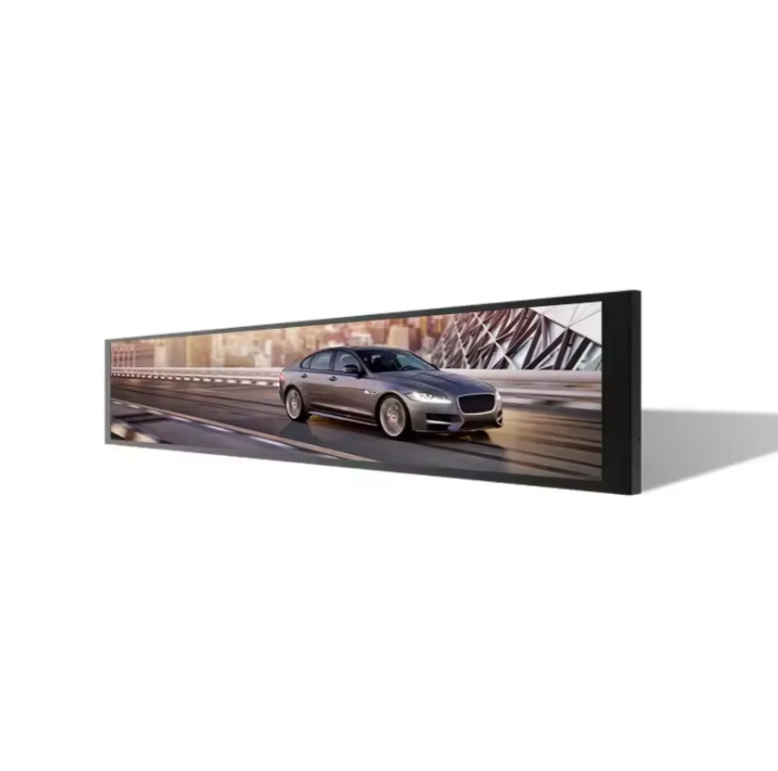 New Machine Manufacturer Custom Strip Screen Stretched 23 35 Inch Lcd Bar Screen Advertising Display for Price Tag