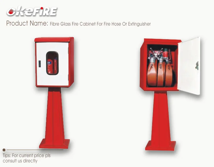 Okefire High Quality Extinguisher Hose Reel Fiberglass Fire Cabinet